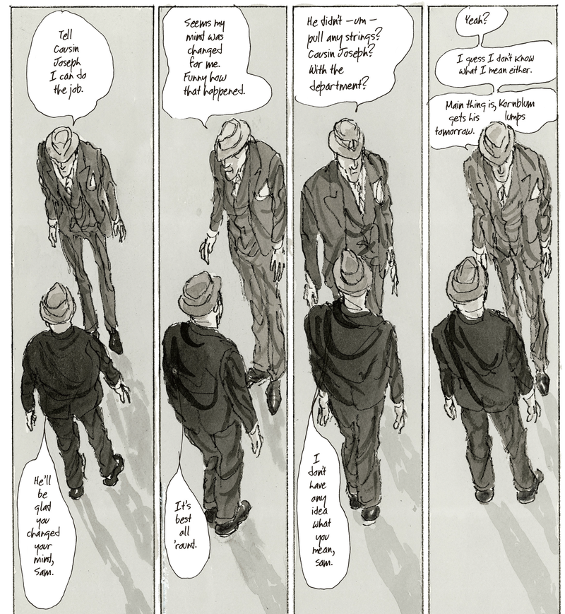 Reprinted from Cousin Joseph: A Graphic Novel by Jules Feiffer. Copyright (C) 2016 by Jules Feiffer. With permission of the publisher, Liveright Publishing Corporation. All rights reserved.